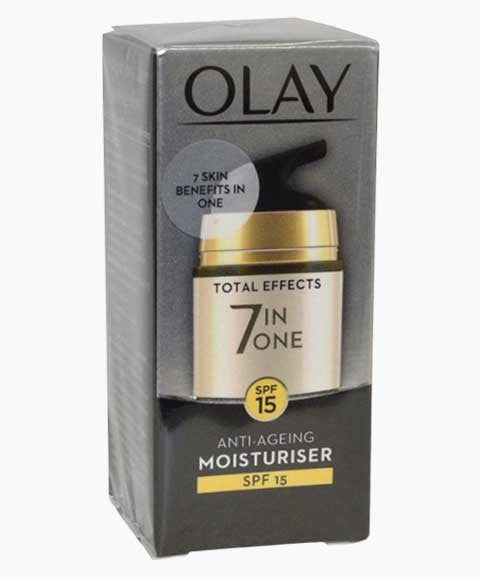 OLAY TOTAL EFFECTS 7 IN 1 ANTI AGEING MOISTURISER SPF15 50 ml Skin Moisturizing Asetena Pa 
