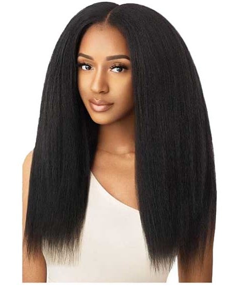 BIG BEAUTIFUL HAIR KINKY STRAIGHT CLIP IN 18'' Color Natural Brown Tape In and Clip On Hair Extensions Asetena Pa 