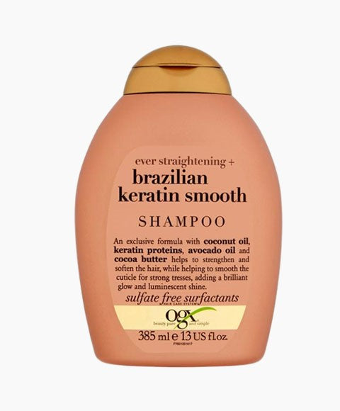 OGX BRAZILIAN KERATIN SMOOTH SHAMPOO 385 ml Shampoo Asetena Pa 