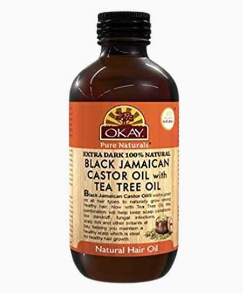 OKAY EXTRA DARK BLACK JAMAICAN CASTOR OIL WITH TEA TREE OIL 118 ml Treatments Asetena Pa 