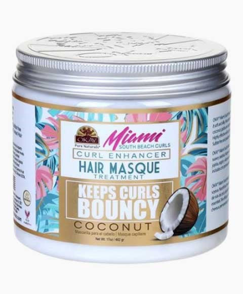 OKAY MIAMI KEEP CURLS BOUNCY COCONUT HAIR MASQUE 482 g Treatments Asetena Pa 