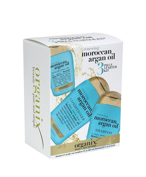 RENEWING MOROCCAN ARGAN OIL 3 PIECE STARTER KIT Shampoo Asetena Pa 