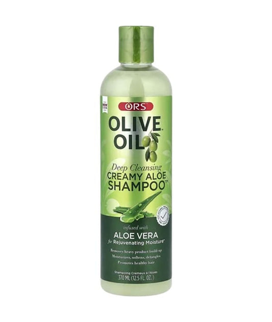 ORS OLIVE OIL DEEP CLEANSING CREAMY ALOE SHAMPOO 370 ml (Pack of 3) Shampoo Asetena Pa 
