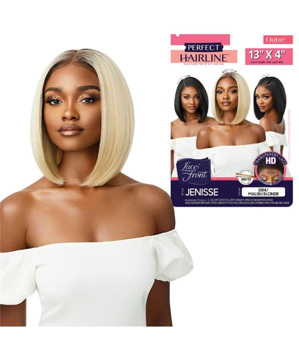 PERFECT HAIRLINE JENISSE SYNTHETIC LACE FRONT WIG 12" Color 1B Synthetic Hair Wigs Asetena Pa 