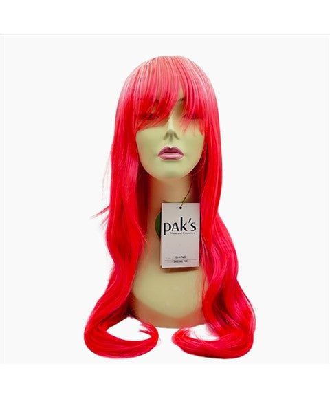 PAKS SYN SHINE WIG SHOCKING PINK Synthetic Hair Wigs Asetena Pa 