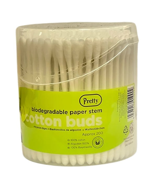 PRETTY BIODEGRADABLE PAPER STEM COTTON BUDS Personal Care Asetena Pa 