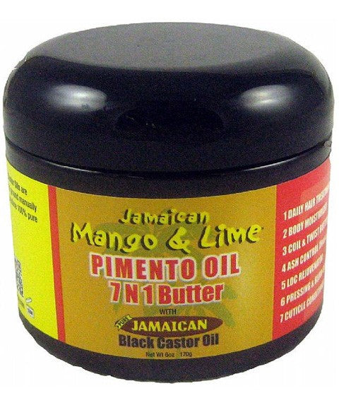 JAMAICAN MANGO AND LIME BLACK CASTOR PIMENTO OIL 7 IN 1 BUTTER 170 g Hair Moisturizers Asetena Pa 