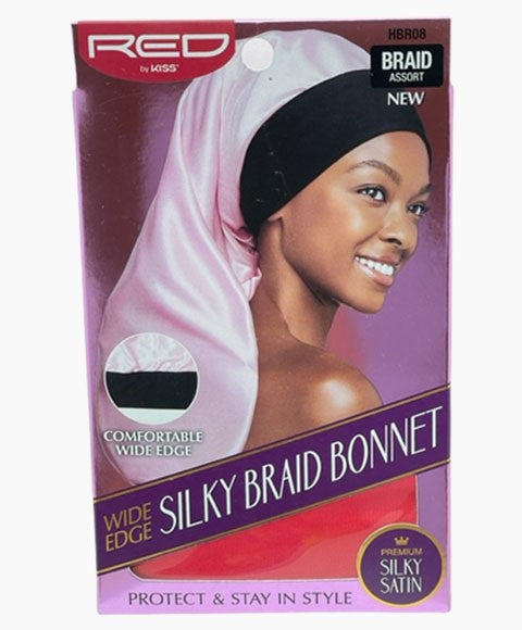 RED BY KISS WIDE EDGE SILKY BRAID BONNET HBR08  Color Assorted Durags and Caps Asetena Pa 