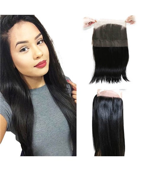 BRAZILIAN TEMPTATION 360 LACE FRONTAL HH STRAIGHT 10 - 11 Color Natural Closure Asetena Pa 
