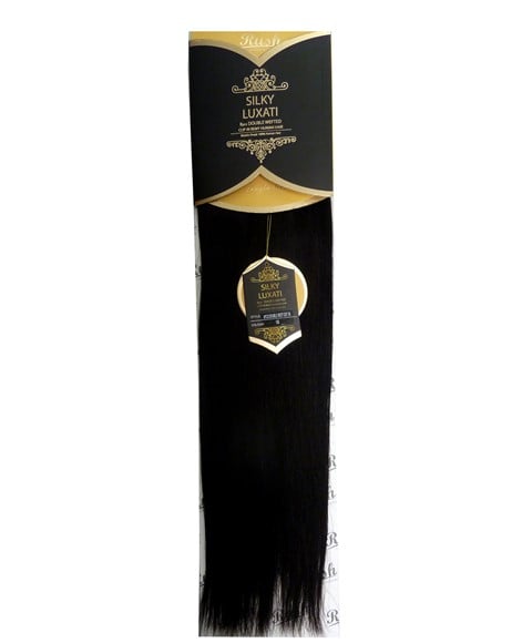 SILKY LUXATI 8PCS DOUBLE WEFTED CLIP IN REMY HAIR 18 Color 99J Tape In and Clip On Hair Extensions Asetena Pa 