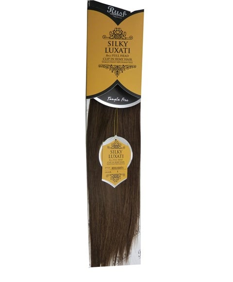 SILKY LUXATI 8PCS FULL HEAD CLIP IN REMY HAIR 18 Color Silver Sand Tape In and Clip On Hair Extensions Asetena Pa 