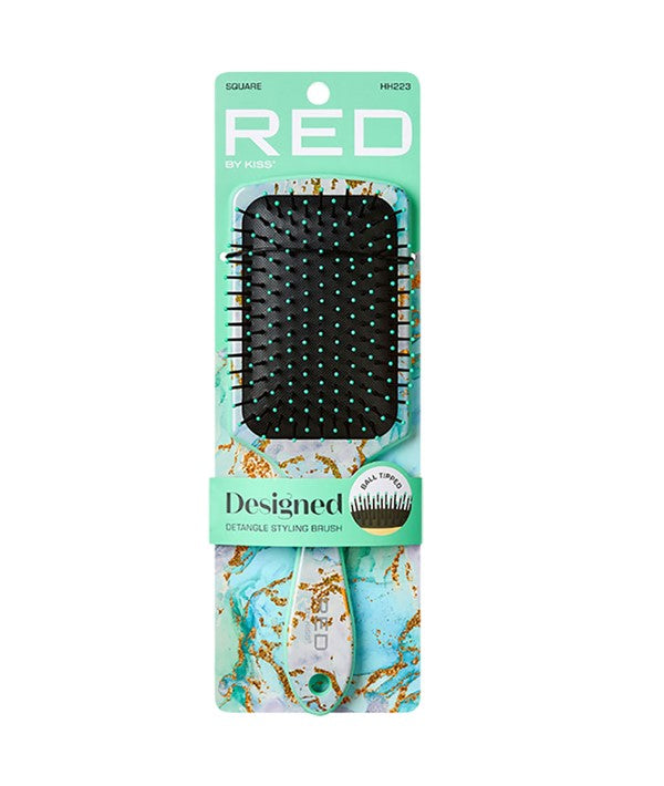 SQUARE DESIGNED BALL TIPPED DETANGLE BRUSH HH223 Hair Brushes and Combs Asetena Pa 