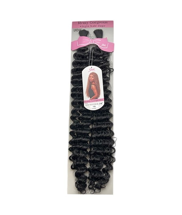 REMY GORGEOUS DEEP WAVE BULK 24'' Color 2 Hair for Braid Extensions Asetena Pa 