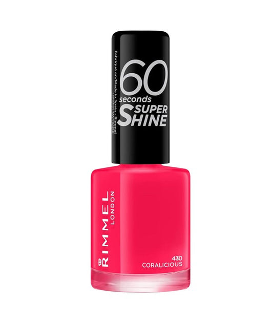 RIMMEL 60 SECONDS SUPER SHINE NAIL POLISH 430 CORALICIOUS 8 ml Nails Asetena Pa 