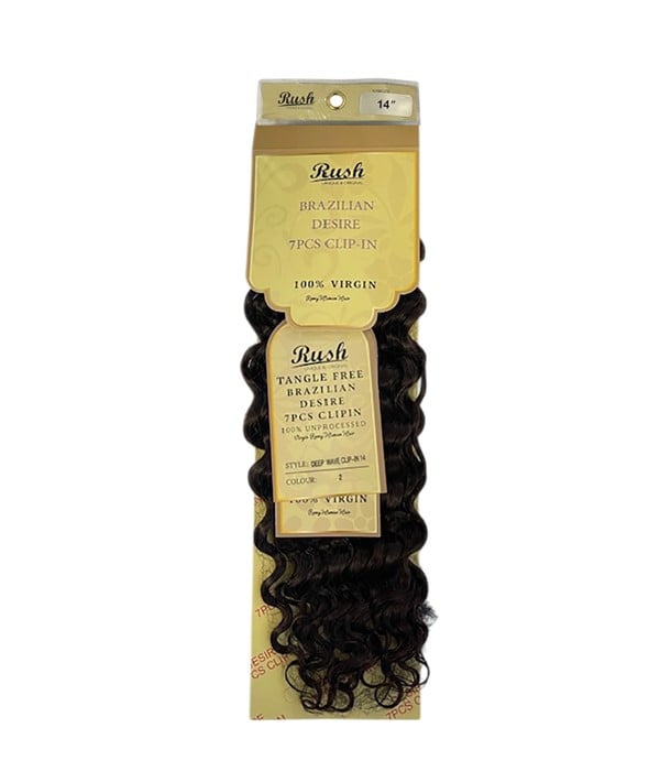 BRAZILIAN DESIRE DEEP WAVE 7 PCS CLIP IN EXTENSIONS 18 Color 1B Tape In and Clip On Hair Extensions Asetena Pa 