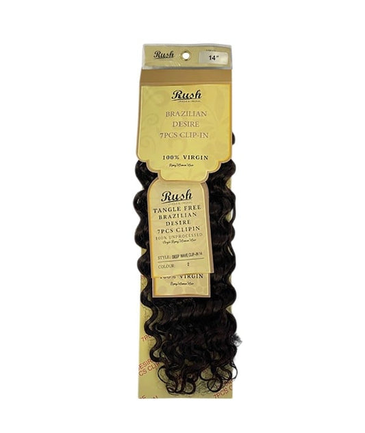 BRAZILIAN DESIRE DEEP WAVE 7 PCS CLIP IN EXTENSIONS 22 Color 1 Tape In and Clip On Hair Extensions Asetena Pa 