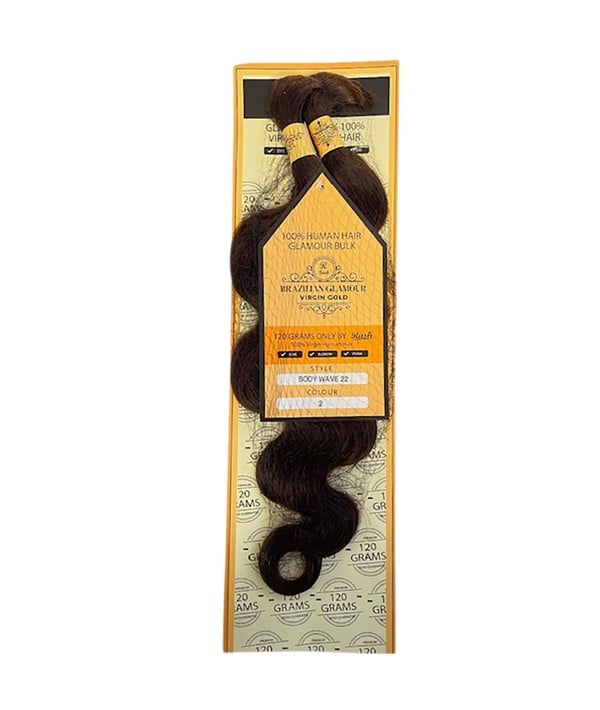 BRAZILIAN GLAMOUR VIRGIN GOLD BODY WAVE BULK 22 Color 1B Human Hair Braids Asetena Pa 