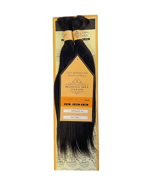 BRAZILIAN GLAMOUR VIRGIN GOLD STRAIGHT BULK 24 Color Natural Human Hair Braids Asetena Pa 