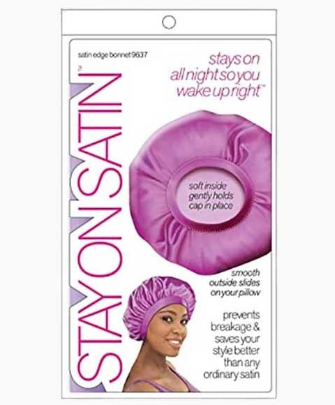 STAY ON SATIN EDGE BONNET 9637 ASSORTED Durags and Caps Asetena Pa 