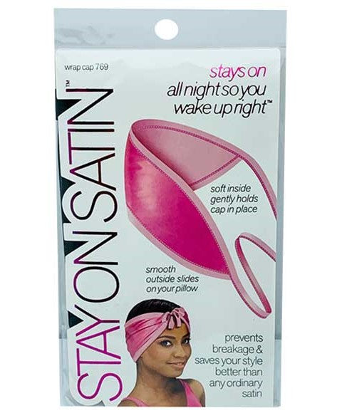 STAY ON SATIN WRAP CAP 769 ASSORTED Fits All Durags and Caps Asetena Pa 