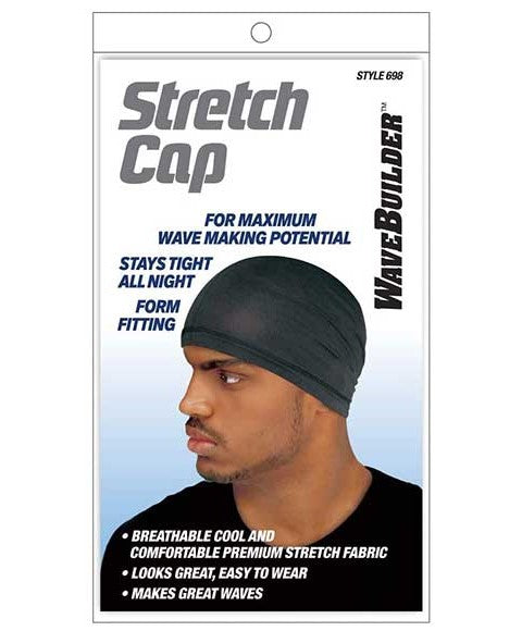 WAVE BUILDER STRETCH CAP STYLE 698  Color Black Extensions Accessories Asetena Pa 