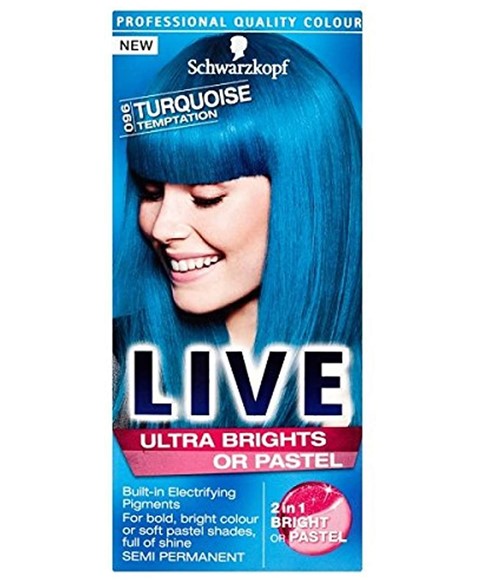 LIVE ULTRA BRIGHTS OR PASTEL TURQUOISE TEMPTATION 096 No Size Hair Color Asetena Pa 