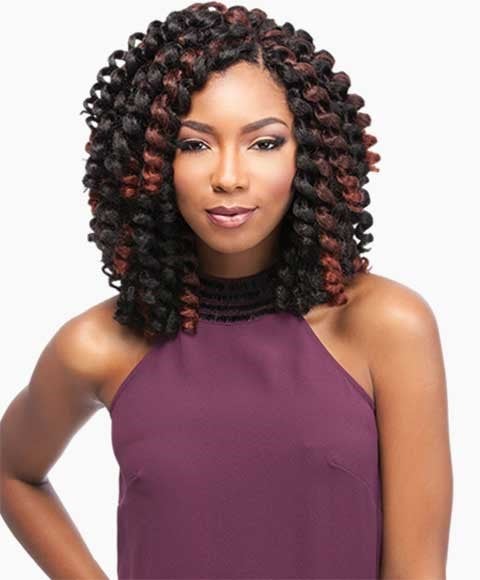 AFRICAN COLLECTION SYN JAMAICAN BOUNCE 26 Color T1B/30 Hair for Braid Extensions Asetena Pa 