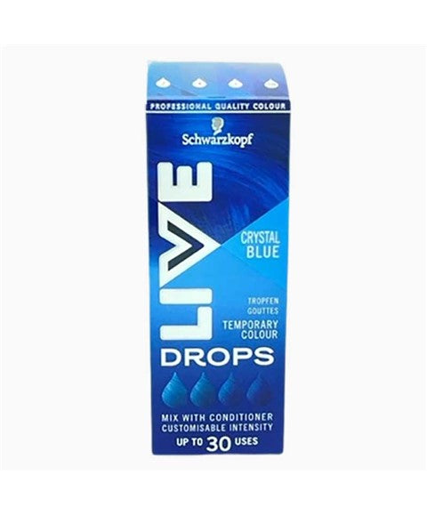 LIVE DROPS TEMPORARY COLOUR CRYSTAL BLUE Hair Color Asetena Pa 
