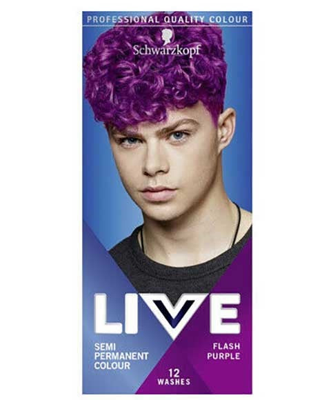 LIVE SEMI PERMANENT COLOUR FLASH PURPLE Hair Color Asetena Pa 