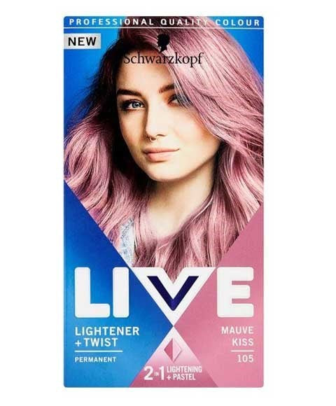 LIVE LIGHTENER PLUS TWIST PERMANENT COLOUR  Color 105 Mauve Kiss Hair Color Asetena Pa 