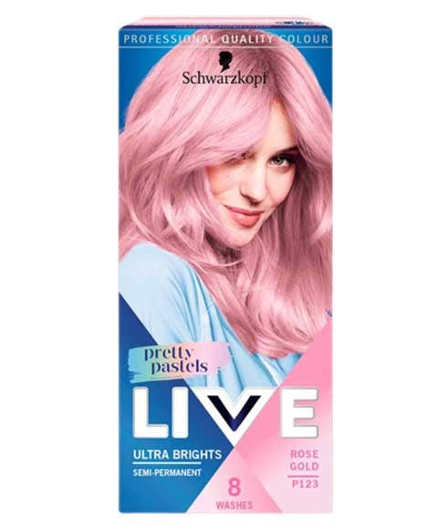 LIVE PRETTY PASTELS ULTRA BRIGHTS SEMI PERMANENT ROSE GOLD Hair Color Asetena Pa 