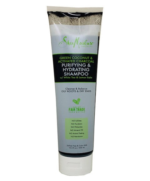 GREEN COCONUT AND ACTIVATED CHARCOAL PURIFYING AND HYDRATING SHAMPOO 305ml Shampoo Asetena Pa 