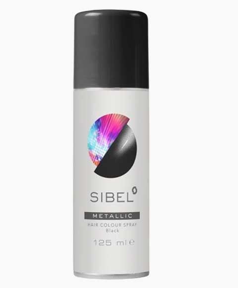 SIBEL METALLIC BLACK HAIR COLOUR SPRAY 125 ml Hair Color Asetena Pa 