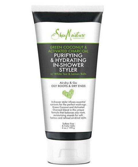 GREEN COCONUT AND ACTIVATED CHARCOAL PURIFYING AND HYDRATING IN SHOWER STYLER 170g Shampoo Asetena Pa 