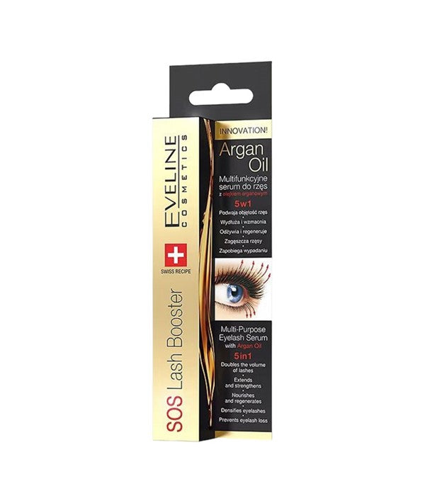 SOS LASH BOOSTER 5 IN 1 MULTI PURPOSE ARGAN OIL EYELASH SERUM 10 ml Eye Makeup Asetena Pa 