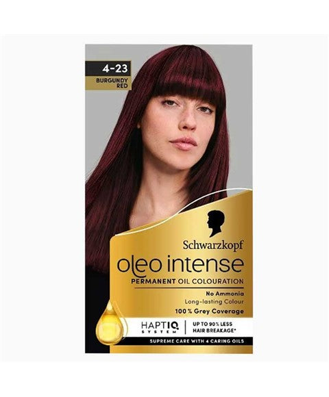 OLEO INTENSE PERMANENT OIL COLOURATION 4 23 BURGUNDY RED Hair Color Asetena Pa 