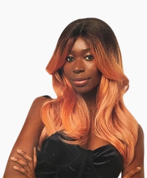 SPOTLIGHT SYN AMIYA LUXURIOUS LACE PARTING WIG  Color 1B Synthetic Hair Wigs Asetena Pa 
