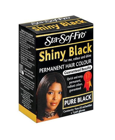 STA SOF FRO SHINY BLACK PERMANENT HAIR COLOUR 50 ml (2 x 25 ml) Color Pure Black Hair Color Asetena Pa 