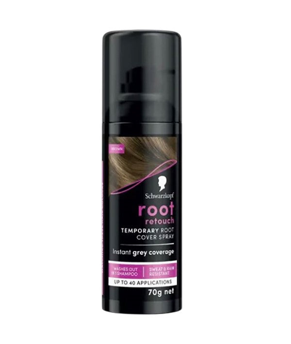 ROOT RETOUCHER TEMPORARY ROOT COVER SPRAY BROWN 70 g Hair Color Asetena Pa 
