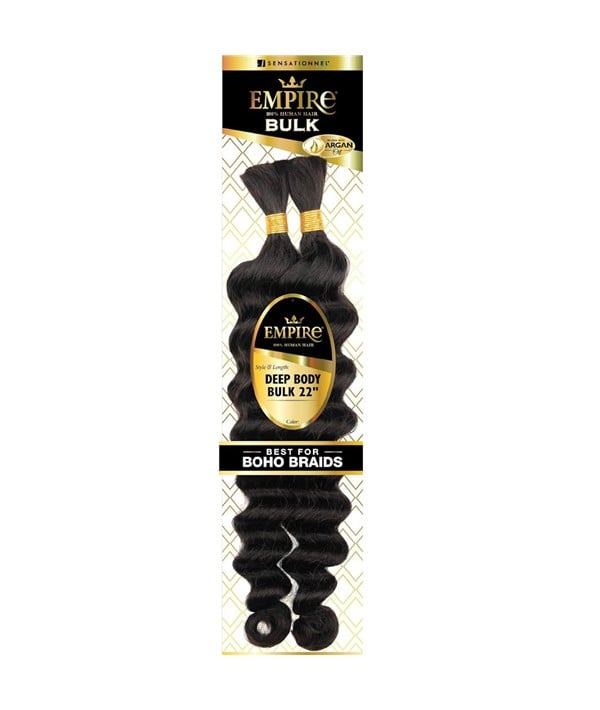 EMPIRE HUMAN HAIR DEEP BODY BULK 22 Color 1B Human Hair Braids Asetena Pa 