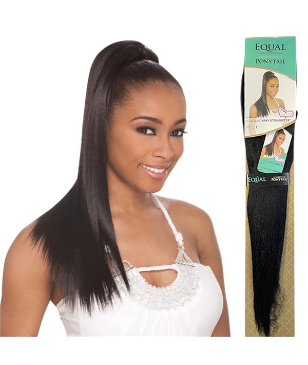 EQUAL DRAWSTRING PONYTAIL YAKY STRAIGHT 18'' Color 1 PonyTail Asetena Pa 