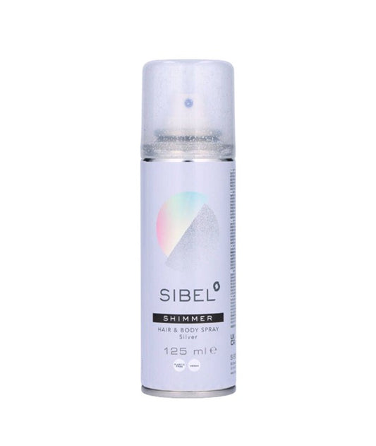SIBEL SHIMMER HAIR AND BODY SPRAY SILVER 125 ml Hair Color Asetena Pa 