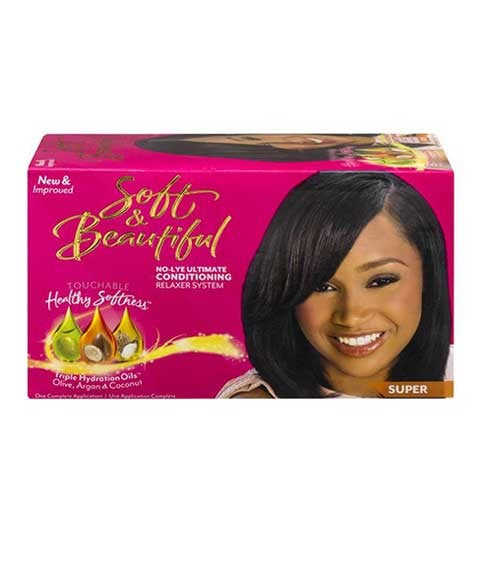 SOFT N BEAUTIFUL NO LYE CONDITIONING RELAXER 1 Application Kit Color Super Relaxer n Texturizer Asetena Pa 