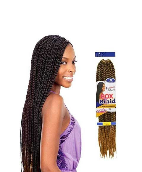 FREETRESS EQUAL SYN BOX BRAID LARGE  Color 1 Hair for Braid Extensions Asetena Pa 