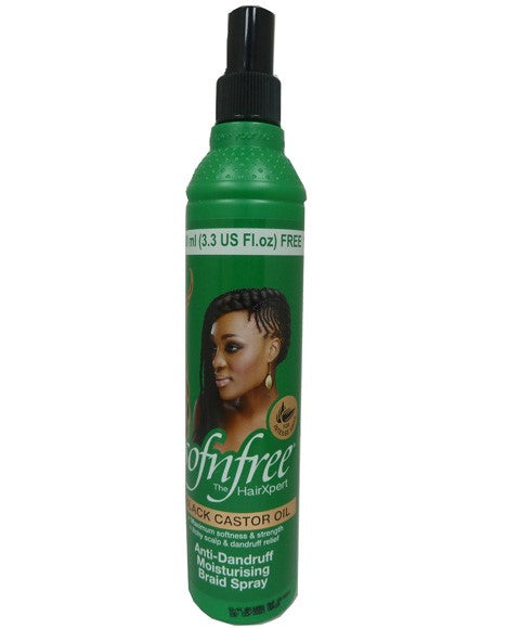 M AND M COSMETICS SOFNFREE BLACK CASTOR OIL ANTI DANDRUFF MOISTURIZING BRAID SPRAY 350ml Sprays, Serums and Oils Asetena Pa 