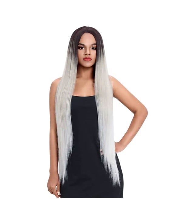 SPOTLIGHT LUXURIOUS SYNTHETIC LACE PARTING LIMA WIG  Color 1B Lace Wigs Asetena Pa 