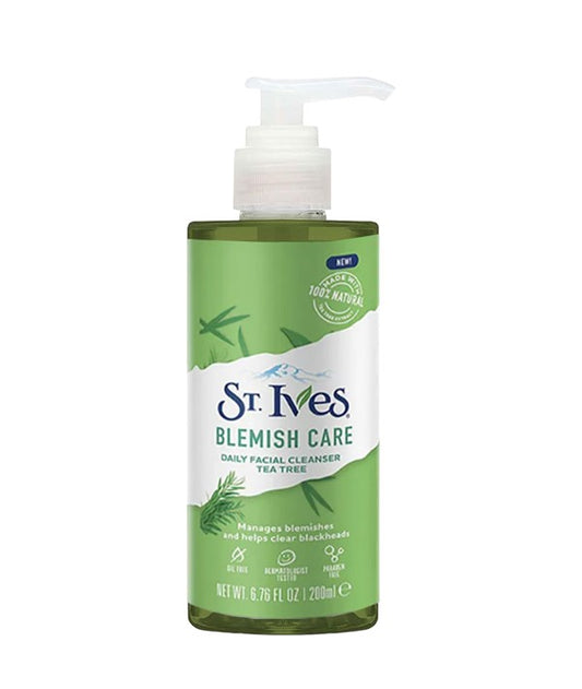 ST IVES BLEMISH CARE TEA TREE DAILY FACIAL CLEANSER 200 ml Skin Wash Asetena Pa 