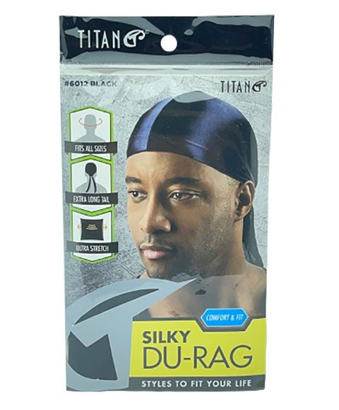 TITAN SPORT SILKY DU RAG 6012 BLACK Durags and Caps Asetena Pa 