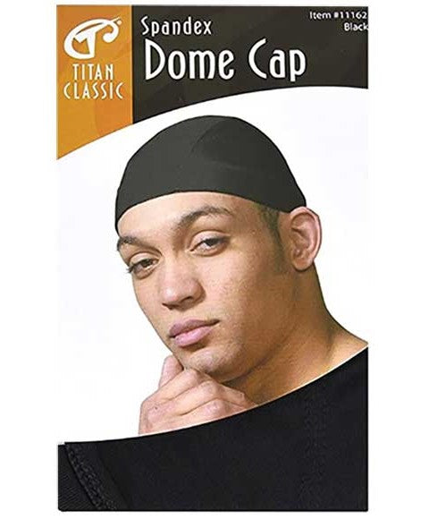 TITAN CLASSIC SPANDEX DOME CAP  Color 11162 Black Durags and Caps Asetena Pa 
