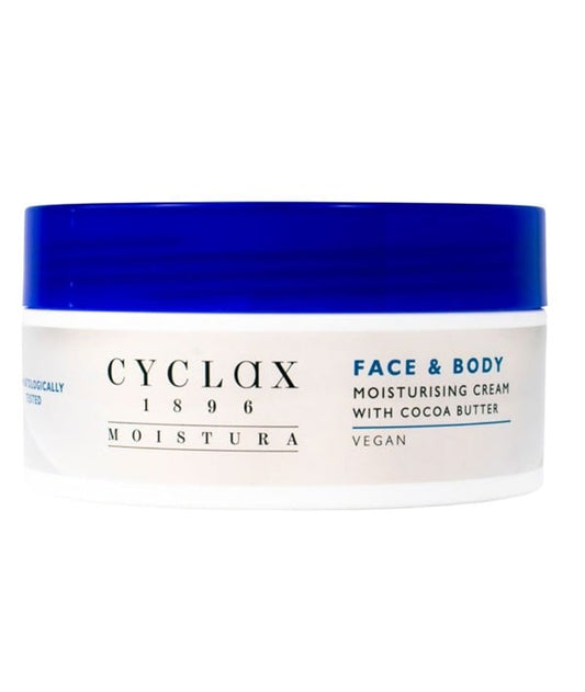 CYCLAX FACE AND BODY MOISTURISING VEGAN CREAM WITH COCOA BUTTER 200 ml Skin Moisturizing Asetena Pa 